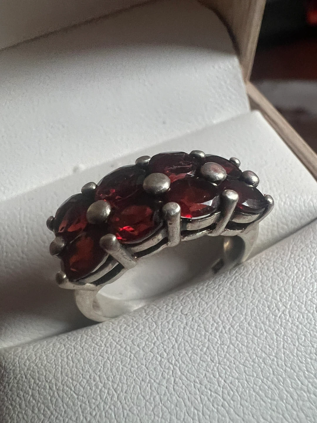 925 Silver Garnet Ring