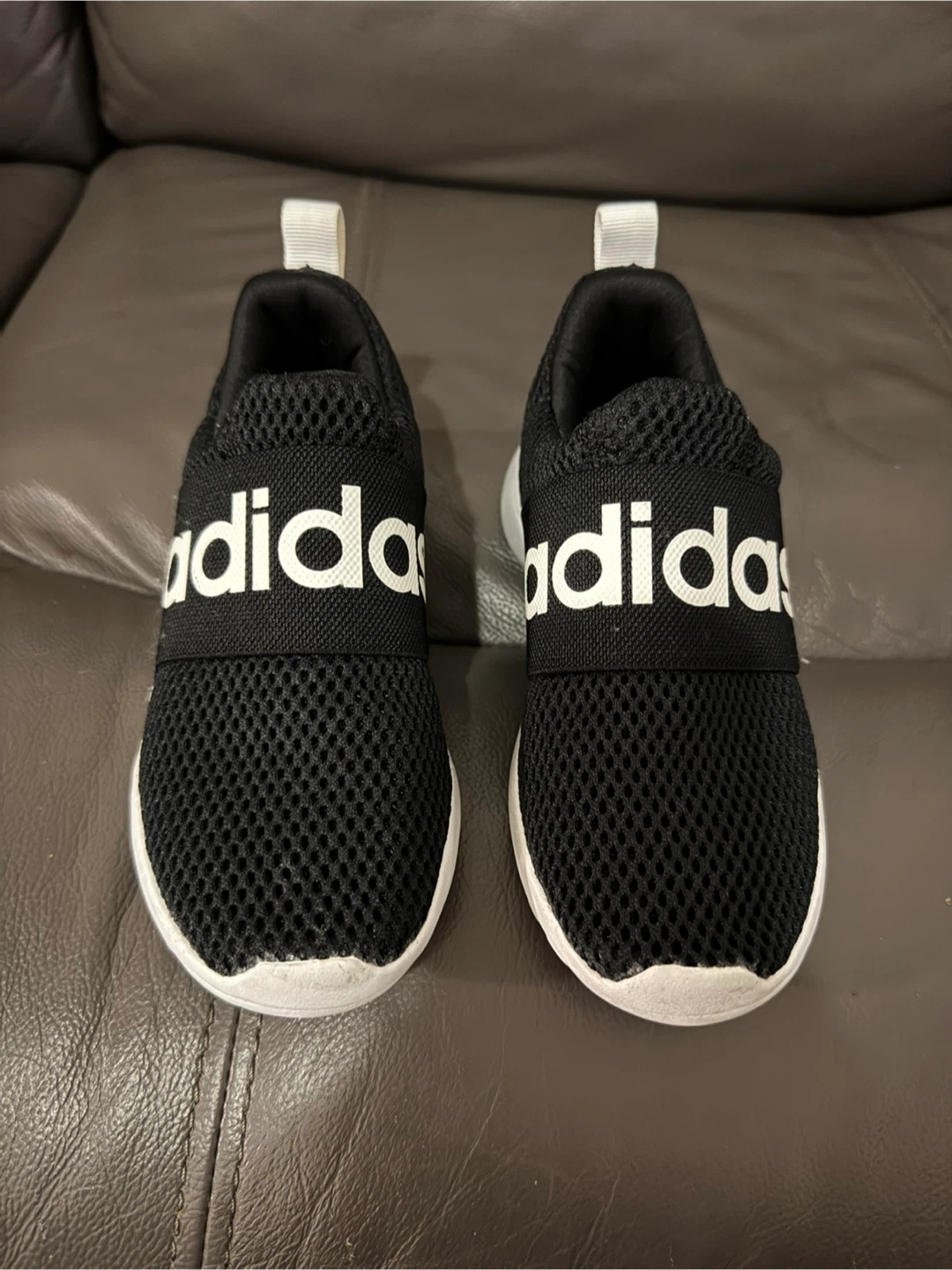 Adidas Kids Cloudfoam Black Slip-On Shoes Size 12K - photo 2