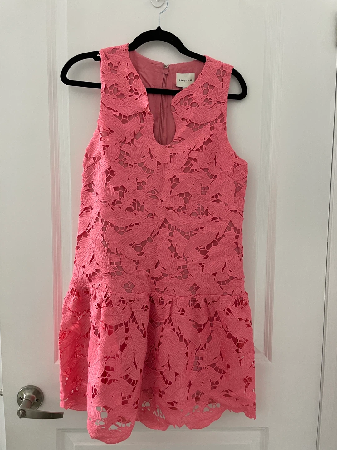 Adelyn Rae Bubblegum Pink Lace Dress - Size X-Small