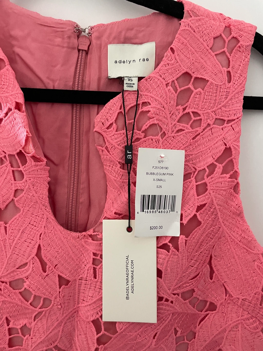 Adelyn Rae Bubblegum Pink Lace Dress - Size X-Small - photo 4