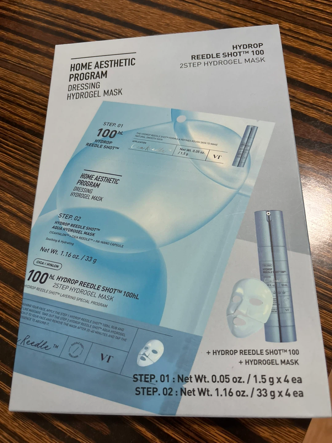 VT Cosmetics Hydrop Reedle Shot 100 2Step Hydrogel Mask Set