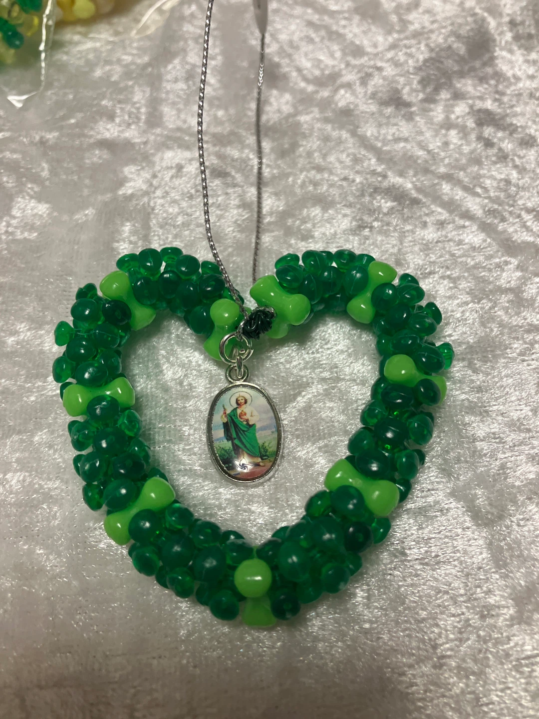 Beaded Heart Ornaments with Charms - photo 4