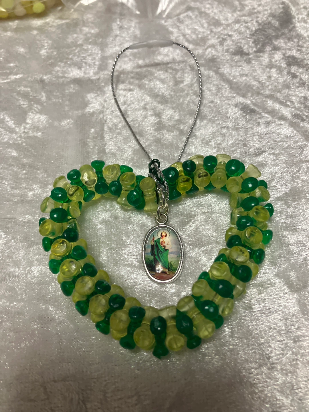 Beaded Heart Ornaments with Charms - photo 3