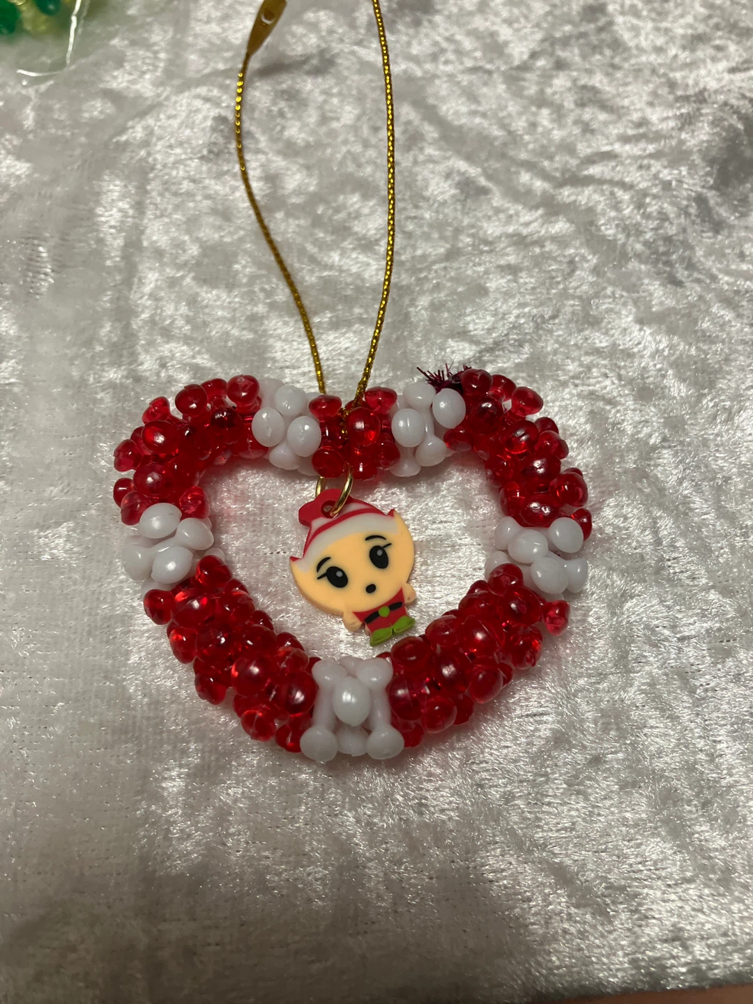 Beaded Heart Ornaments with Charms - photo 5