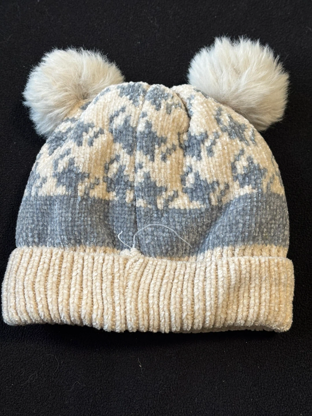 baby fuzzy pom pom cap