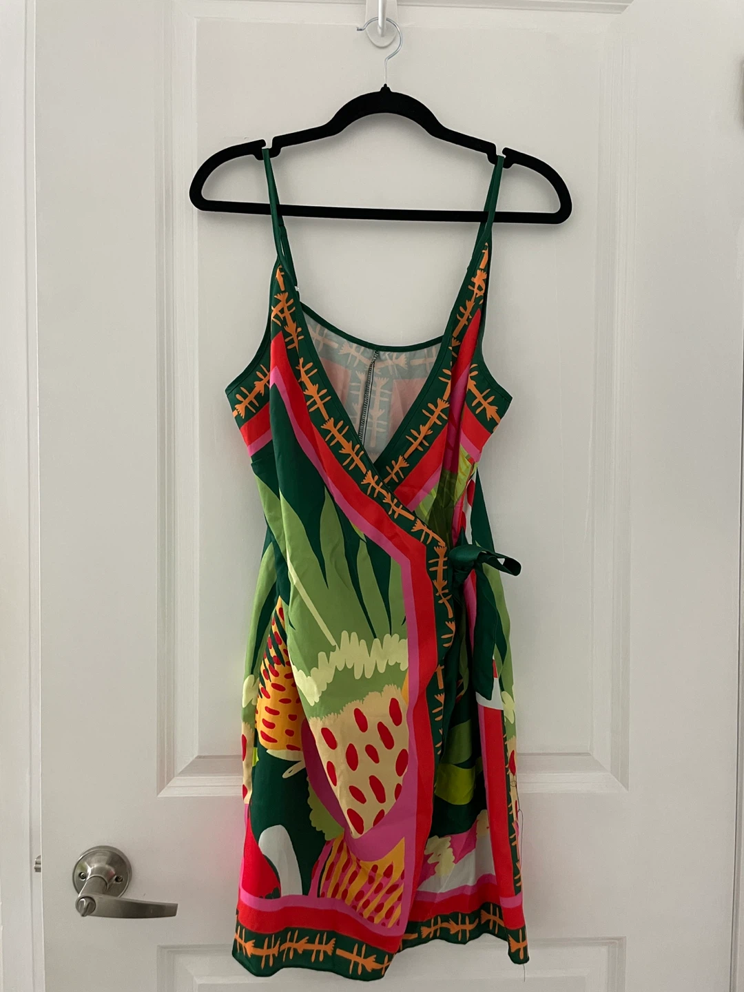 SHEIN Colourful Summer Wrap Dress - Size Large