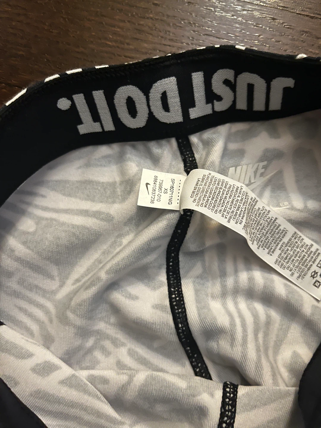 Nike "Just Do It" Pattern Leggings Size XS - photo 2
