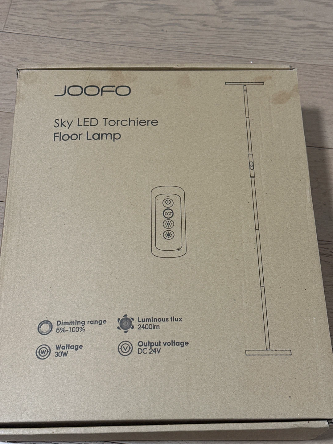 JOOFO Sky LED Torchiere Floor Lamp Black 68.9" Tall (with box) - photo 3