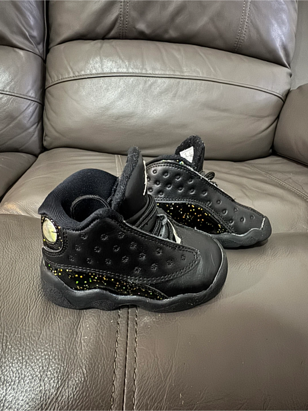 Jordan Toddler Shoes Black Glitter size 5C
