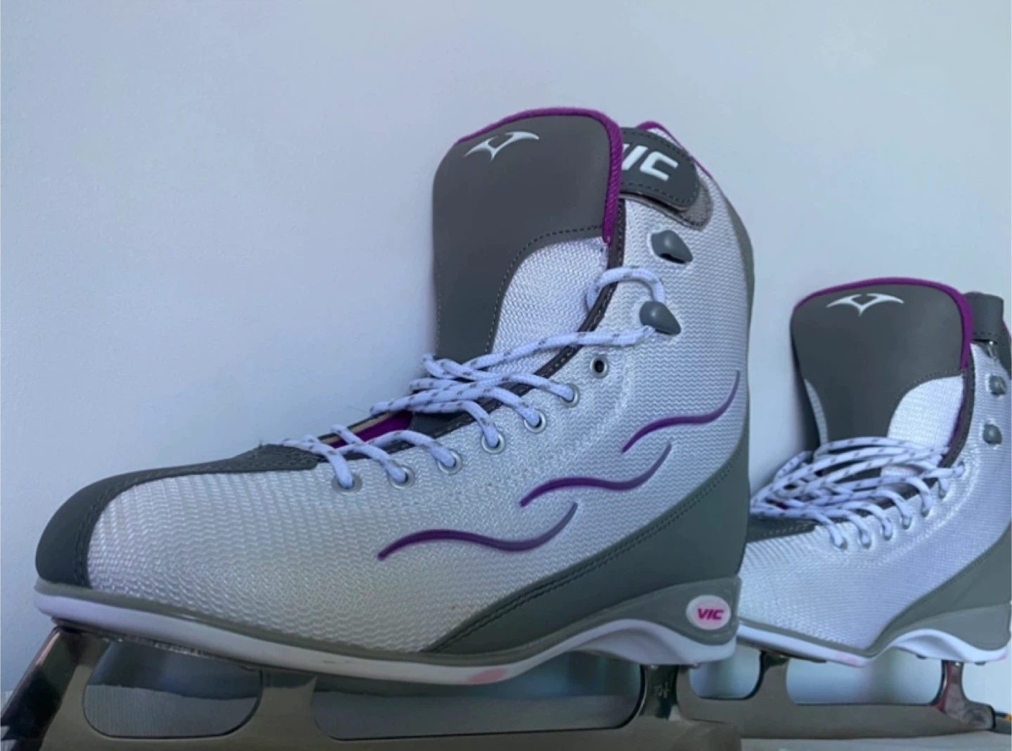 VIC Figure Skates - White/Grey/Purple - photo 2
