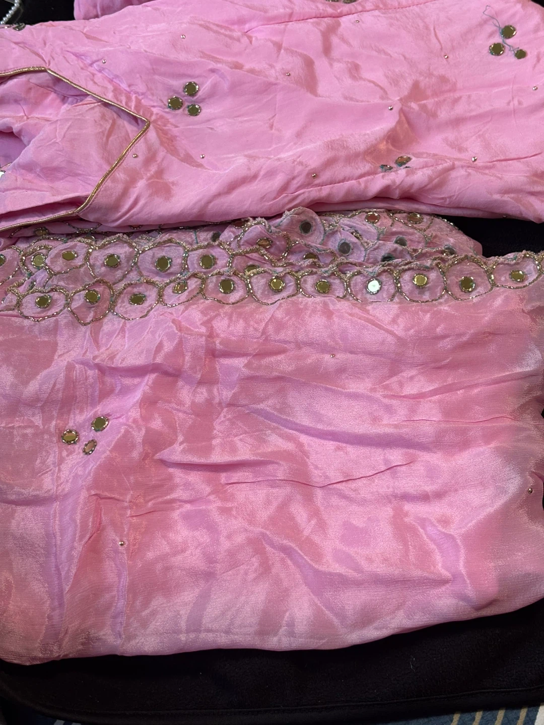 punjabi suit mirror work and embroidery - photo 2