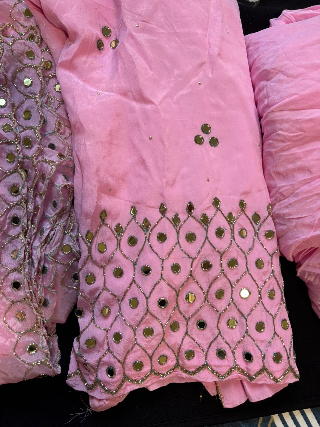punjabi suit mirror work and embroidery - photo 4