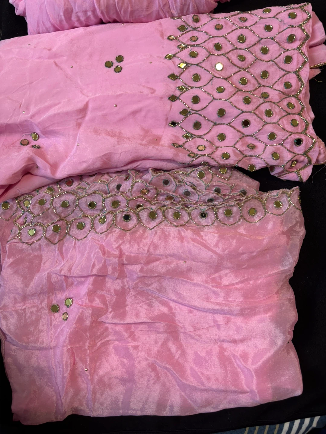 punjabi suit mirror work and embroidery - photo 3