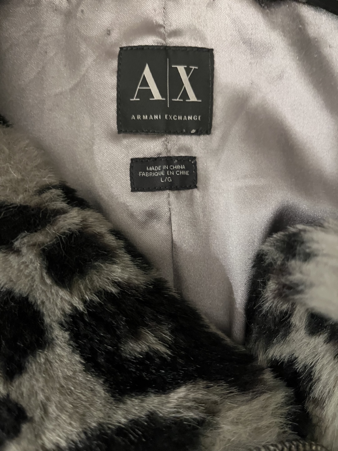 Armani Exchange Faux Fur Jacket, size L tide fix - photo 4