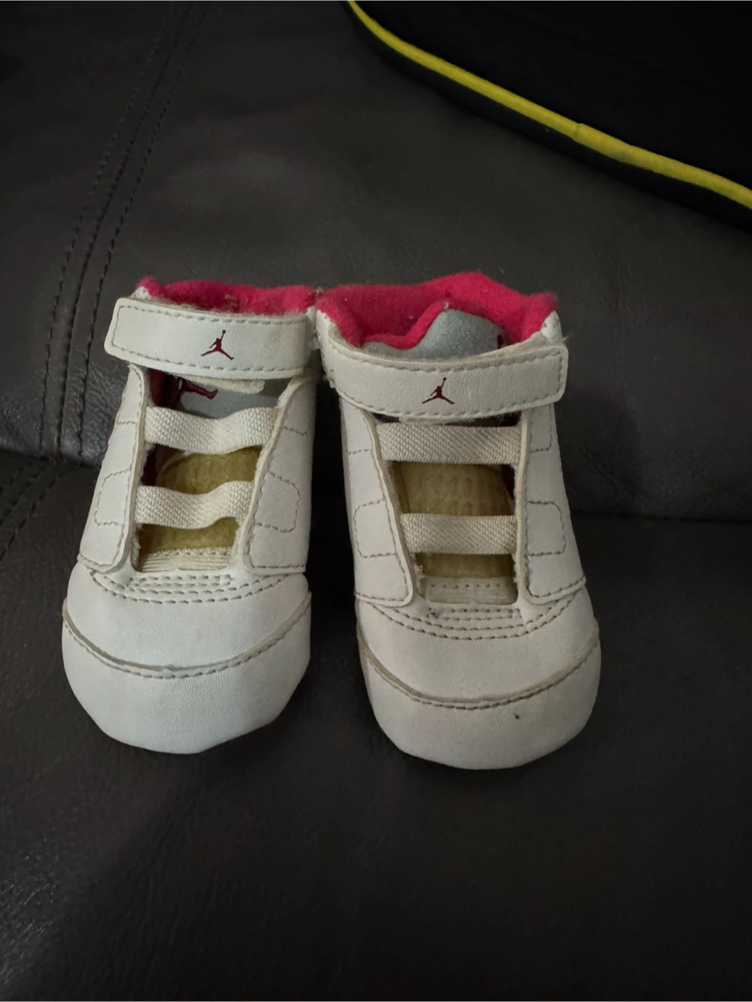 Jordan Baby Crib Shoes White Red 23 size 1C