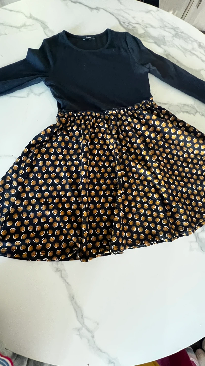 Okaidi Girls Long Sleeve Dress - Size 10A/Y (140cm)