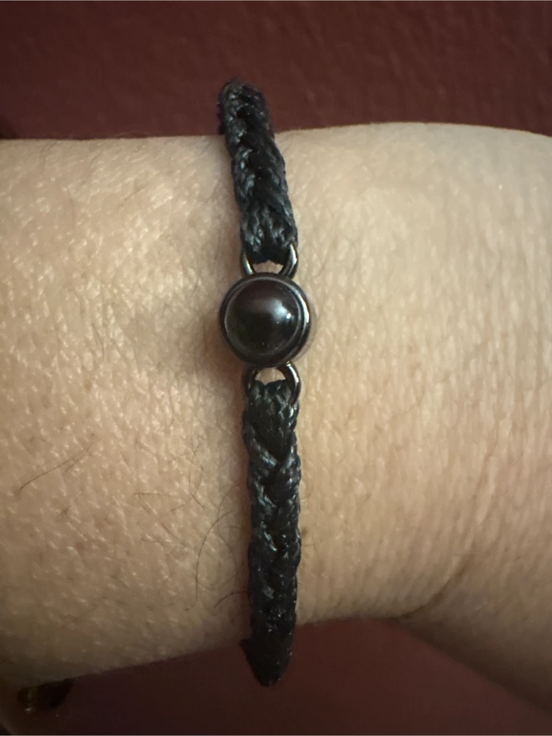 New Black braided bracelet with central bead - photo 3