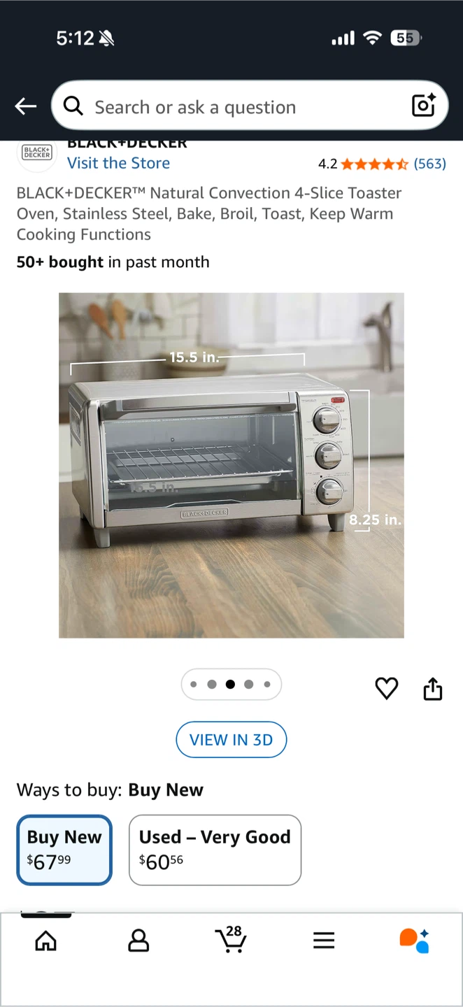 BLACK+DECKER 4-Slice Natural Convection Toaster Oven - photo 5