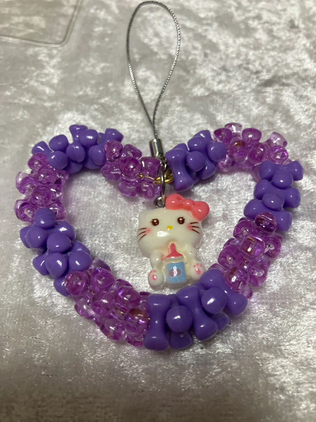 Sanrio Character Beaded Heart Charms