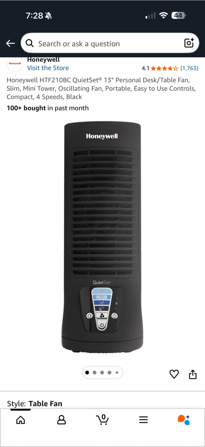 Honeywell QuietSet 13" Tower Fan - Black x2 - photo 3
