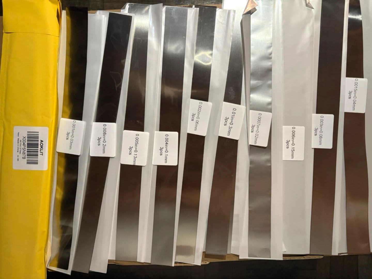 AOKLIT Stainless Steel Shim Stock Assortment