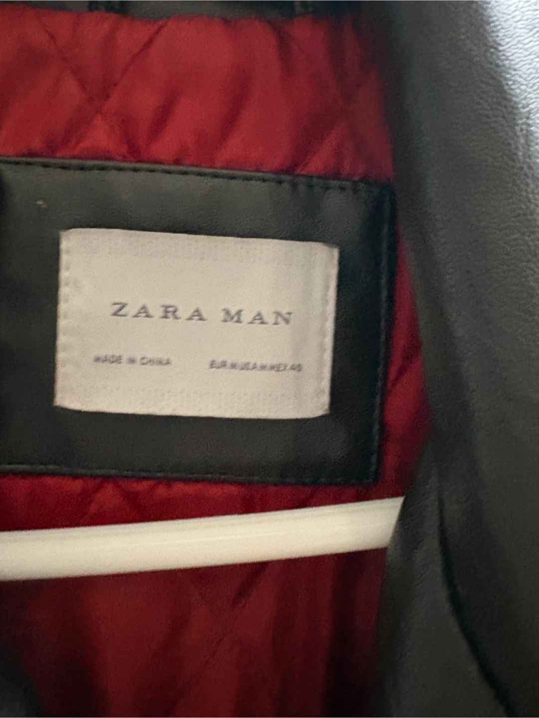 Zara Man Black Faux Leather Biker Jacket - photo 2