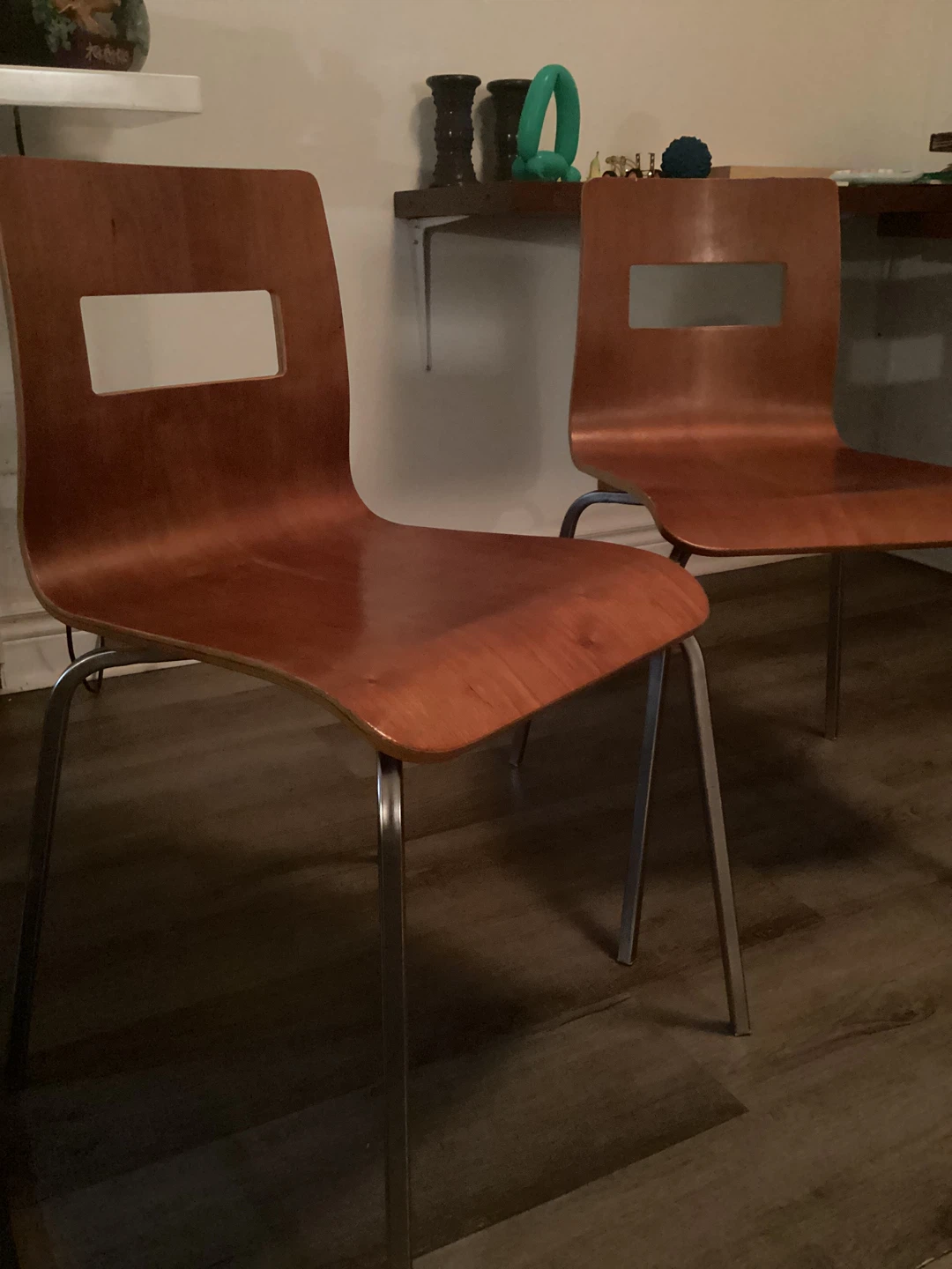Set of 3 Wooden Chairs - photo 2