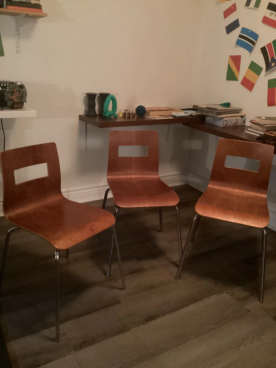 Set of 3 Wooden Chairs - photo 3