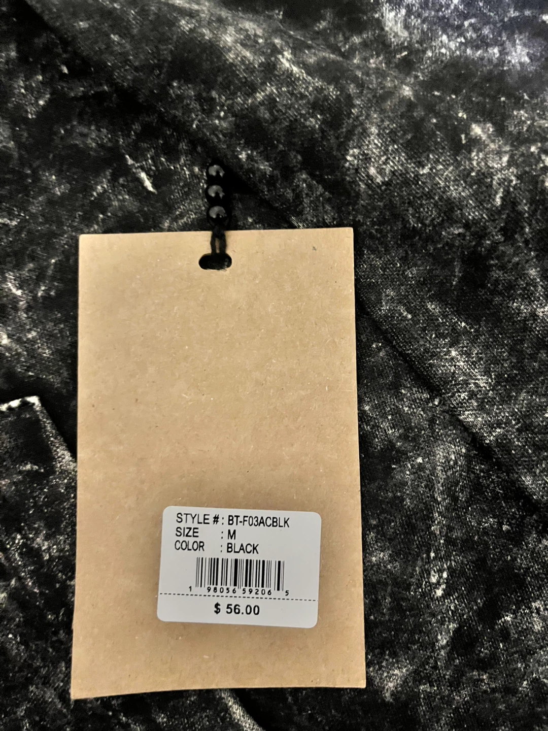 Black Marble Wash Hoodie Size M - photo 3