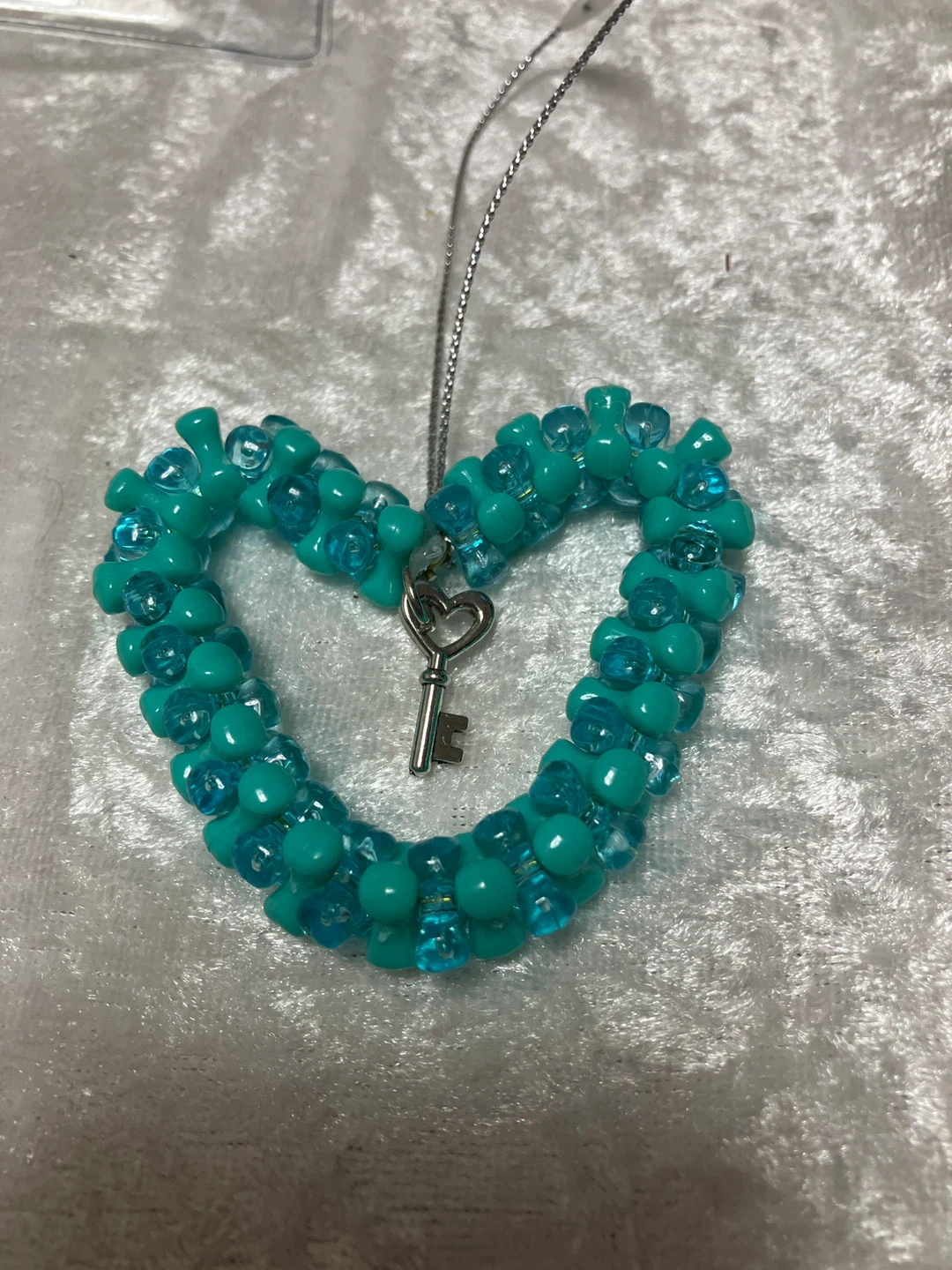 Handmade Beaded Heart Ornament