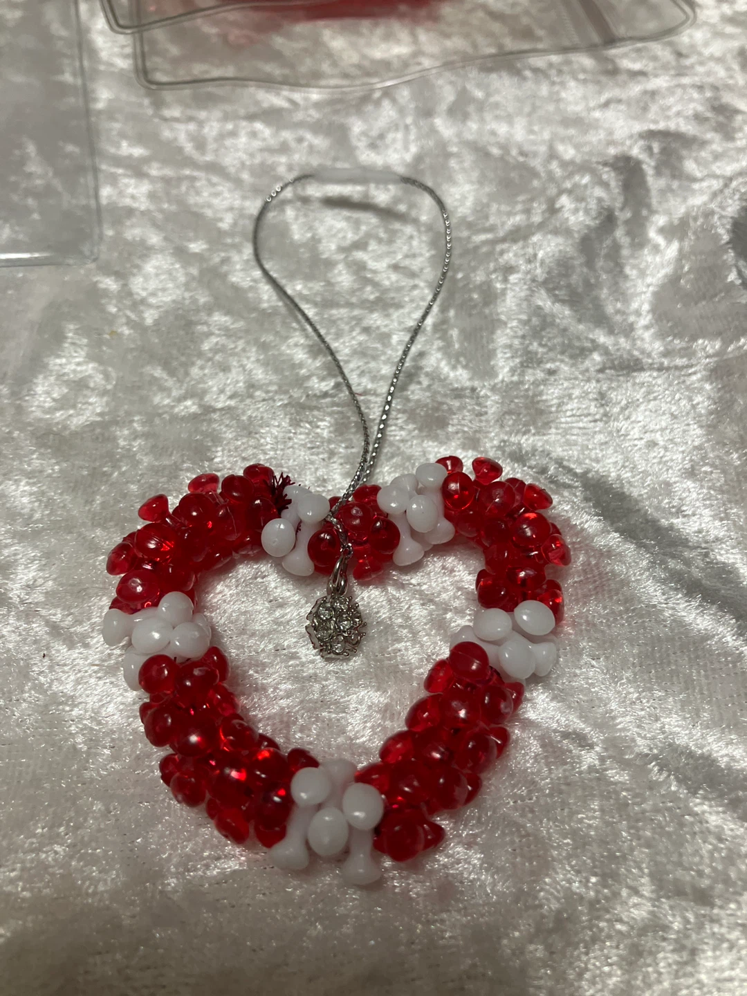 Handmade Beaded Heart Ornament - photo 5