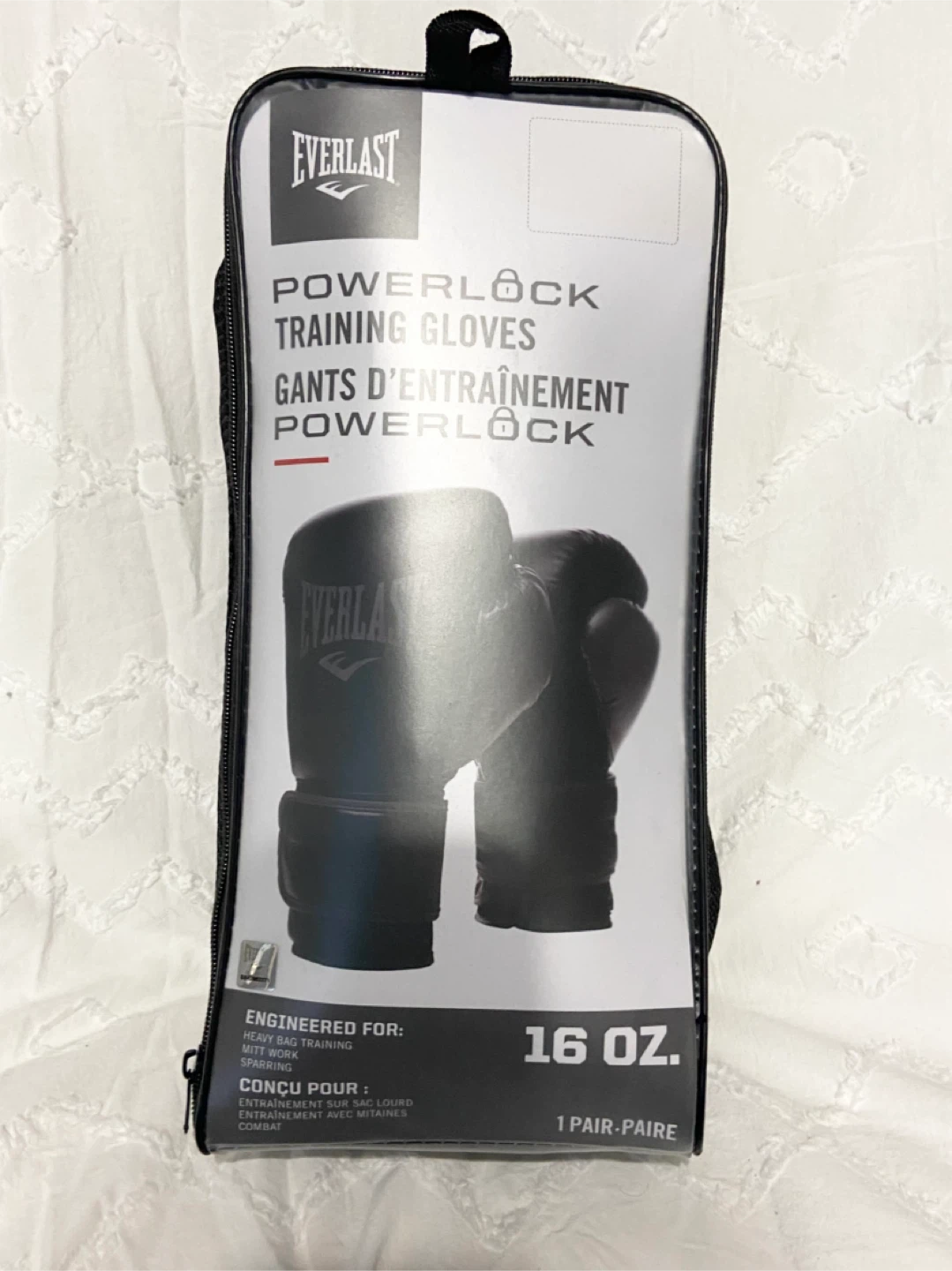 Brand New Everlast PowerLock Training Gloves 16 oz Black - photo 3