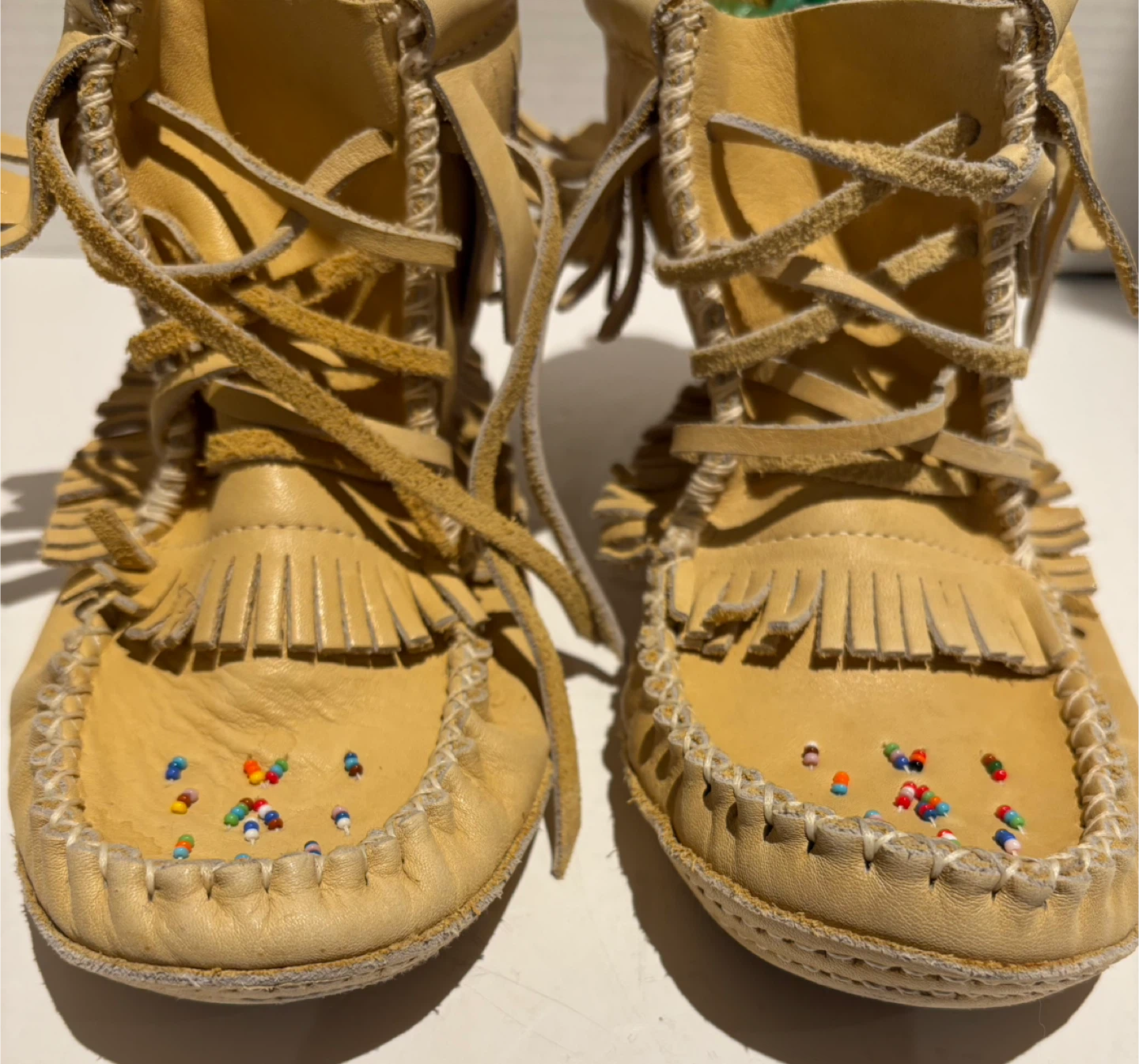 Handmade Moccasin Boots with Fringe Made in Canada - photo 2