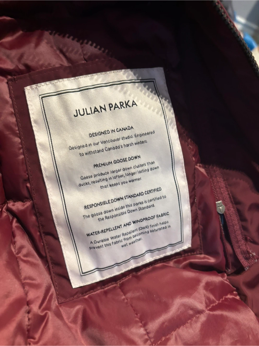 Babaton Maroon Winter Parka Coat with Fur Hood - photo 3