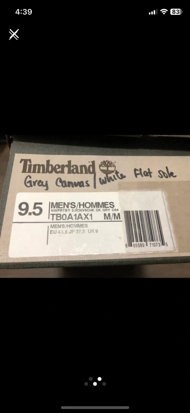 Timberland Men's Grey Canvas Chukka Boots Size 9.5 - photo 2