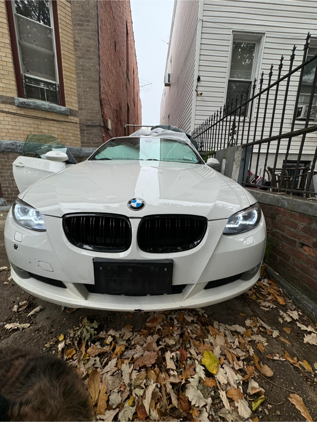 White BMW Coupe
