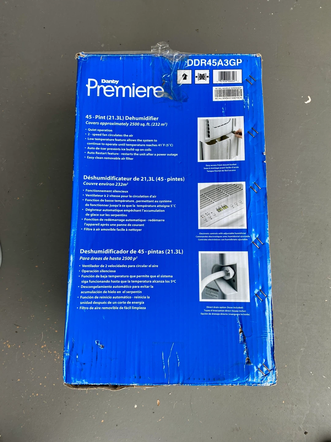 Danby Premiere DDR45A3GP 45-Pint Dehumidifier - photo 4