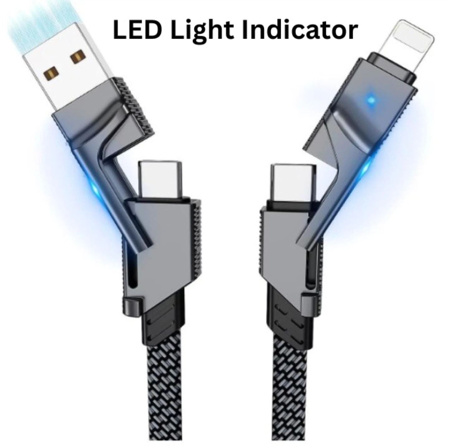 4 in 1 Charging Cable Fast Charging 2.4A,(4FT)
