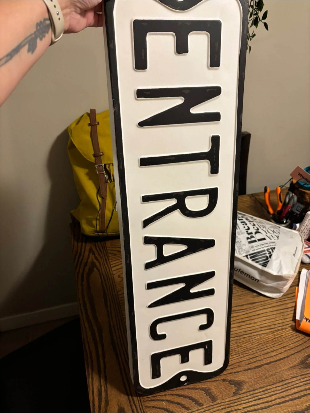 Vintage Style ENTRANCE Sign - photo 2
