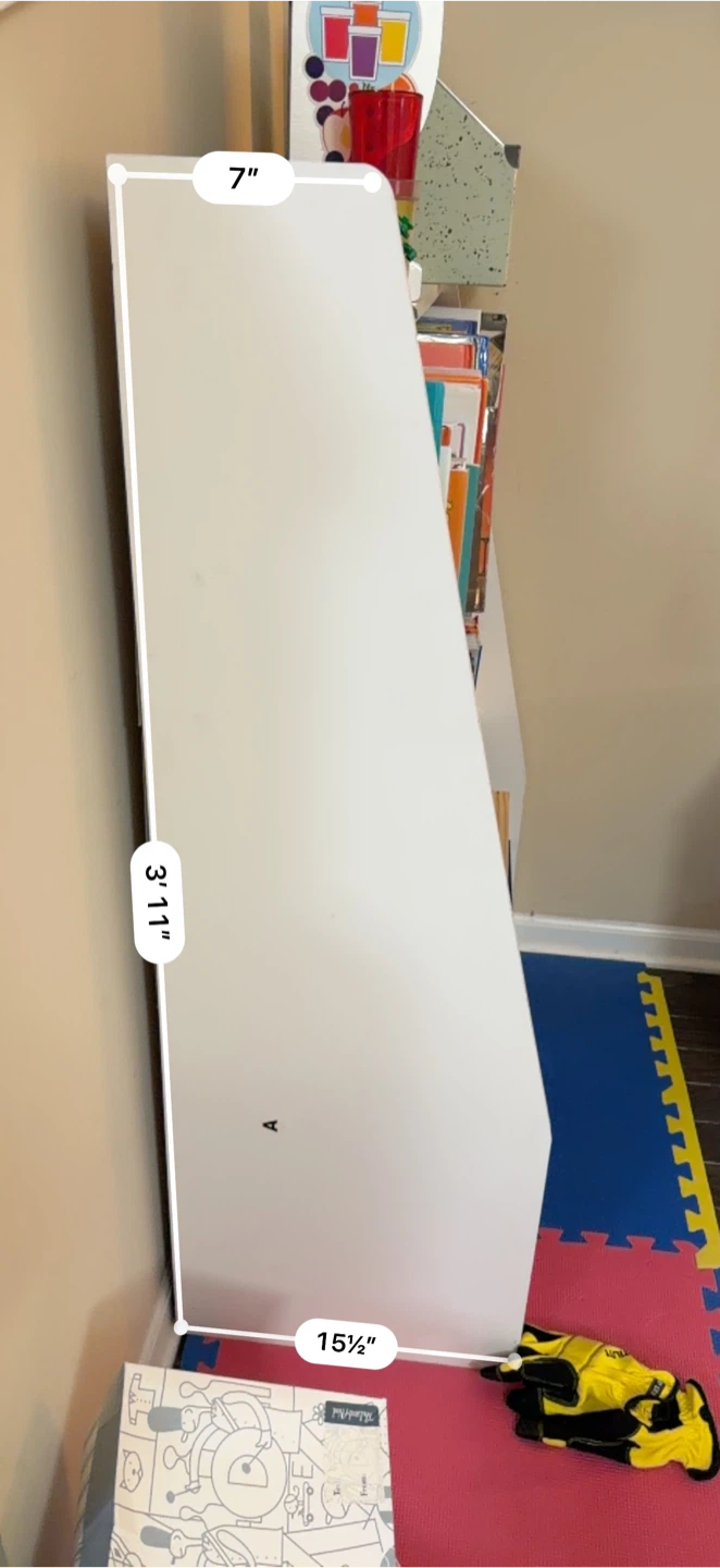 White 3-Shelf Bookshelf - photo 3
