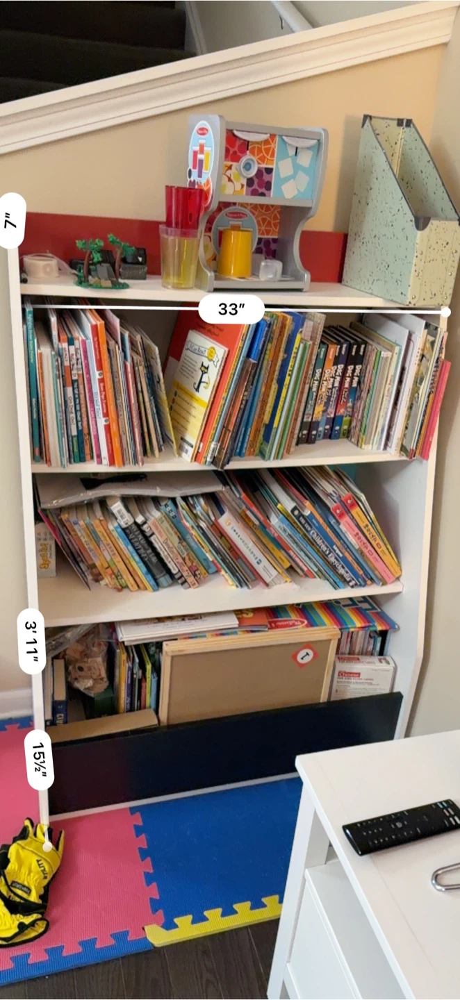 White 3-Shelf Bookshelf - photo 2