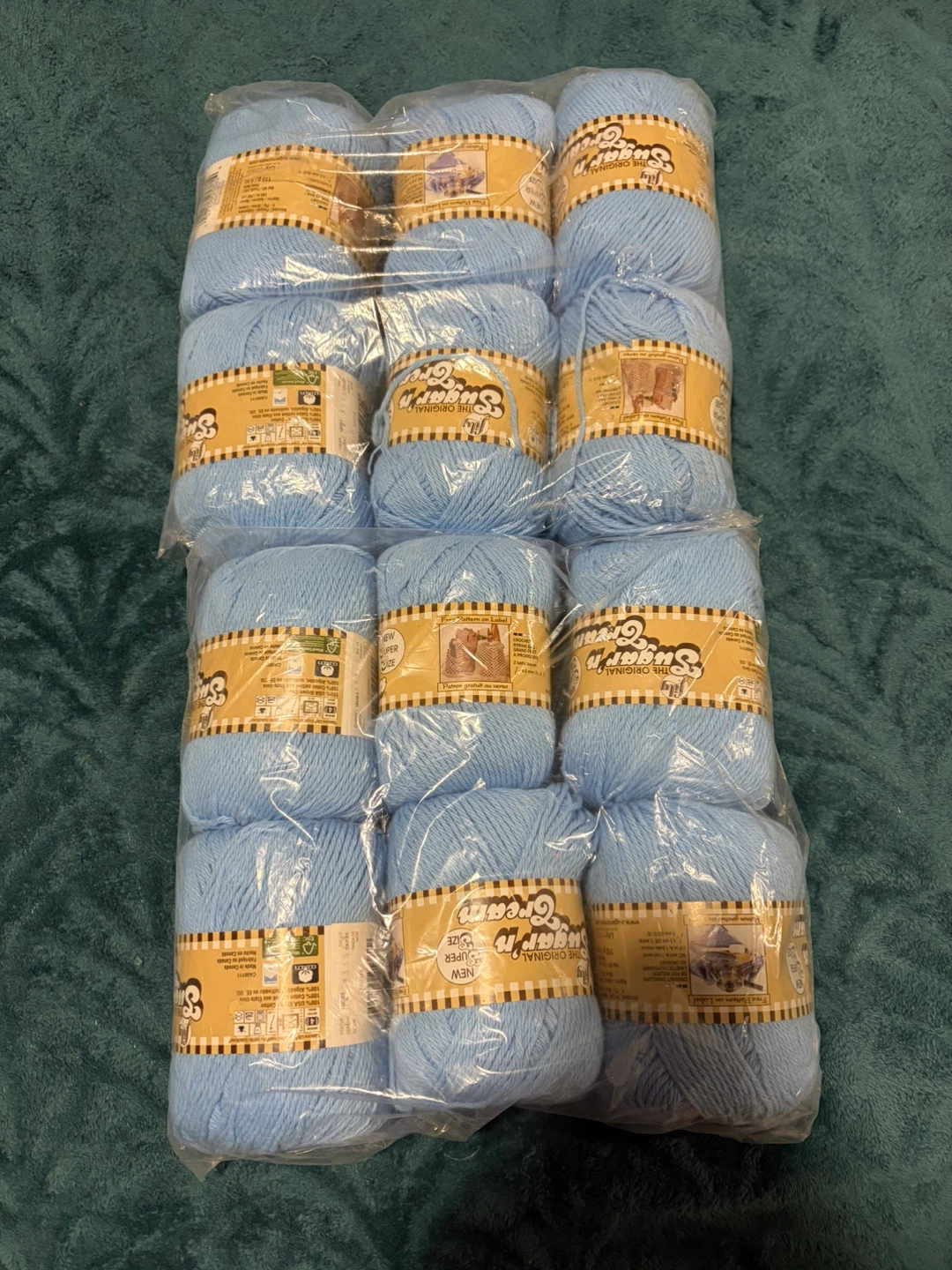 Lily Sugar 'n Cream Yarn - Blue