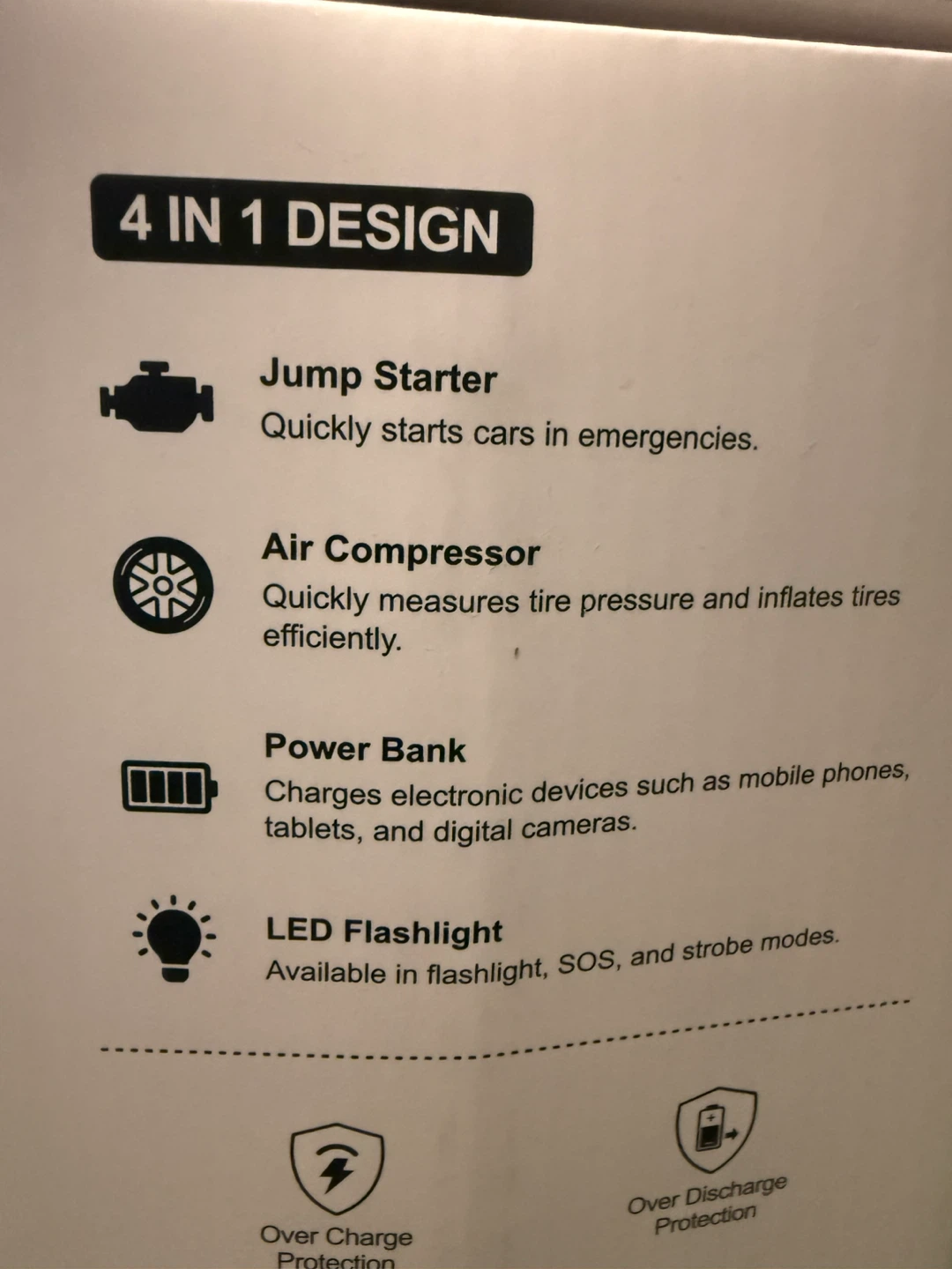 Jump starter 4 in 1 design - photo 5