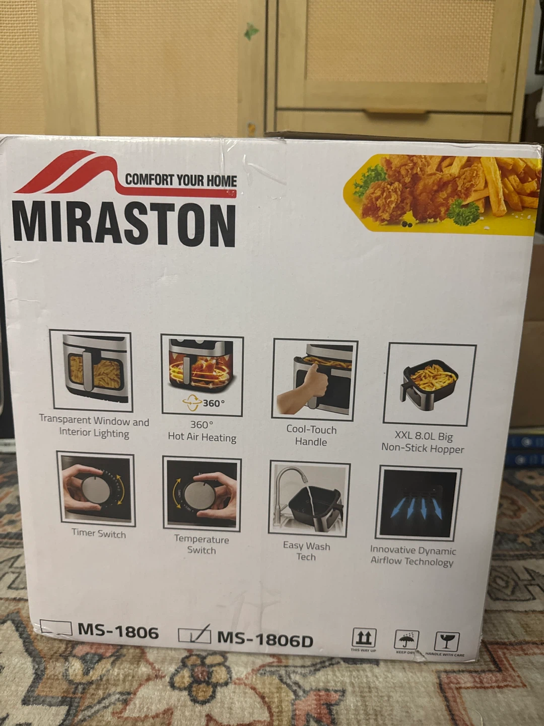Miraston Air Fryer MS-1806D, 8.0L Capacity - photo 4