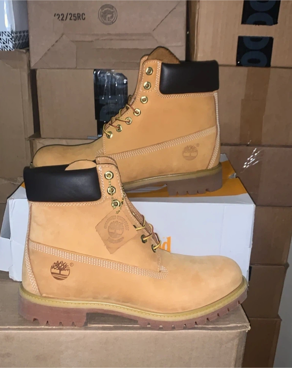 Timberland 6 Inch Premium Waterproof Boots Wheat Nubuck Size 11