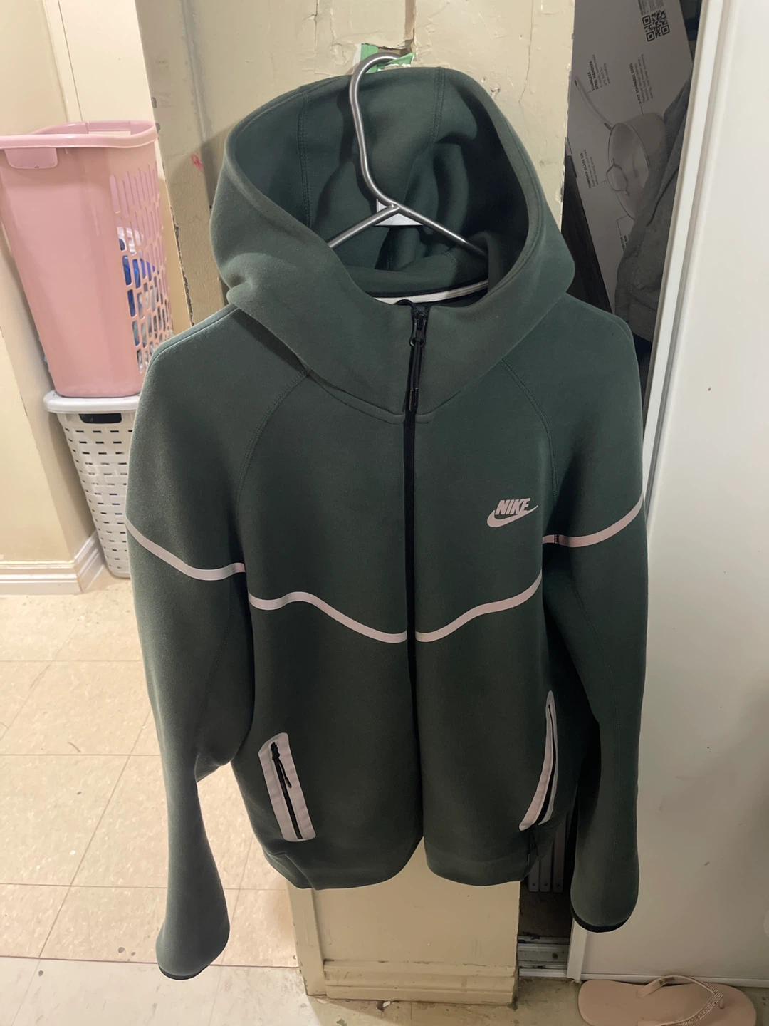 Nike Full Zip Hoodie Green Size M