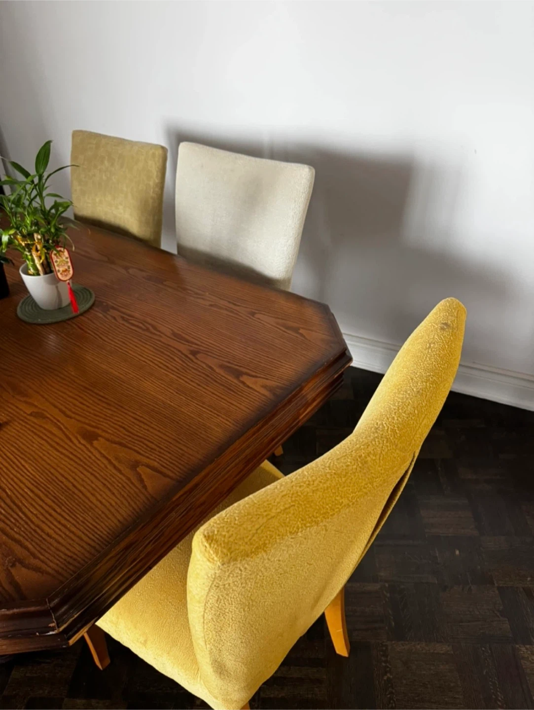 Wooden Dining Table and 4 Chairs Set