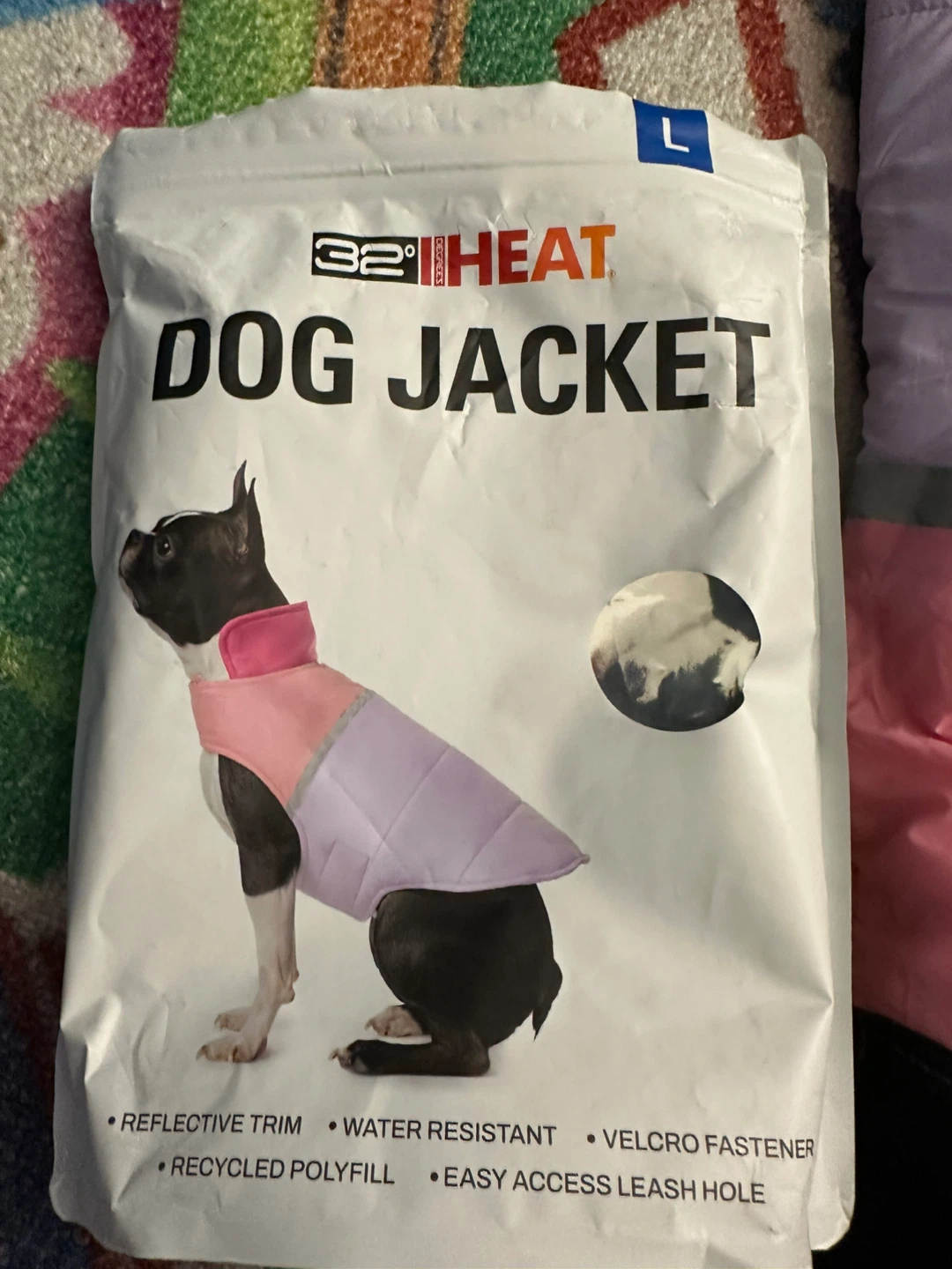 32 Degrees Heat Dog Jacket - Pink, Size L