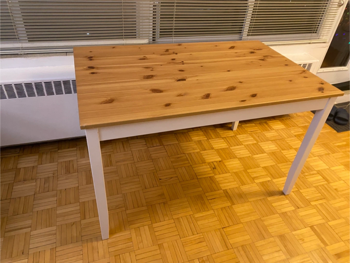 Pine and White Dining Table - photo 2