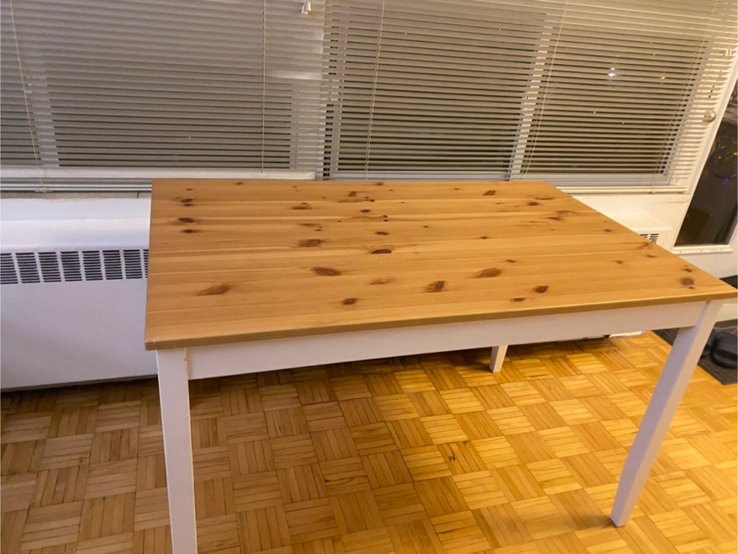 Pine and White Dining Table - photo 3